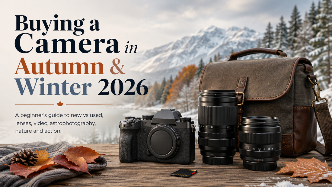 Buying a camera in Autumn and Winter 2026 beginner guide with camera body, lenses and camera bag