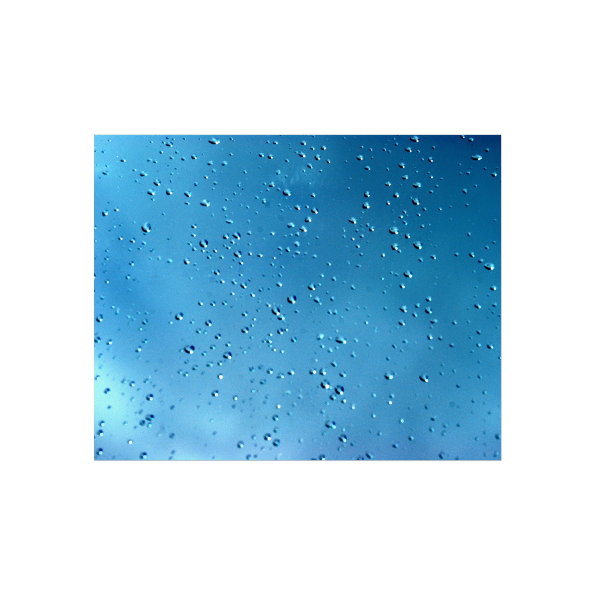 Blue Raindrops original nature photograph