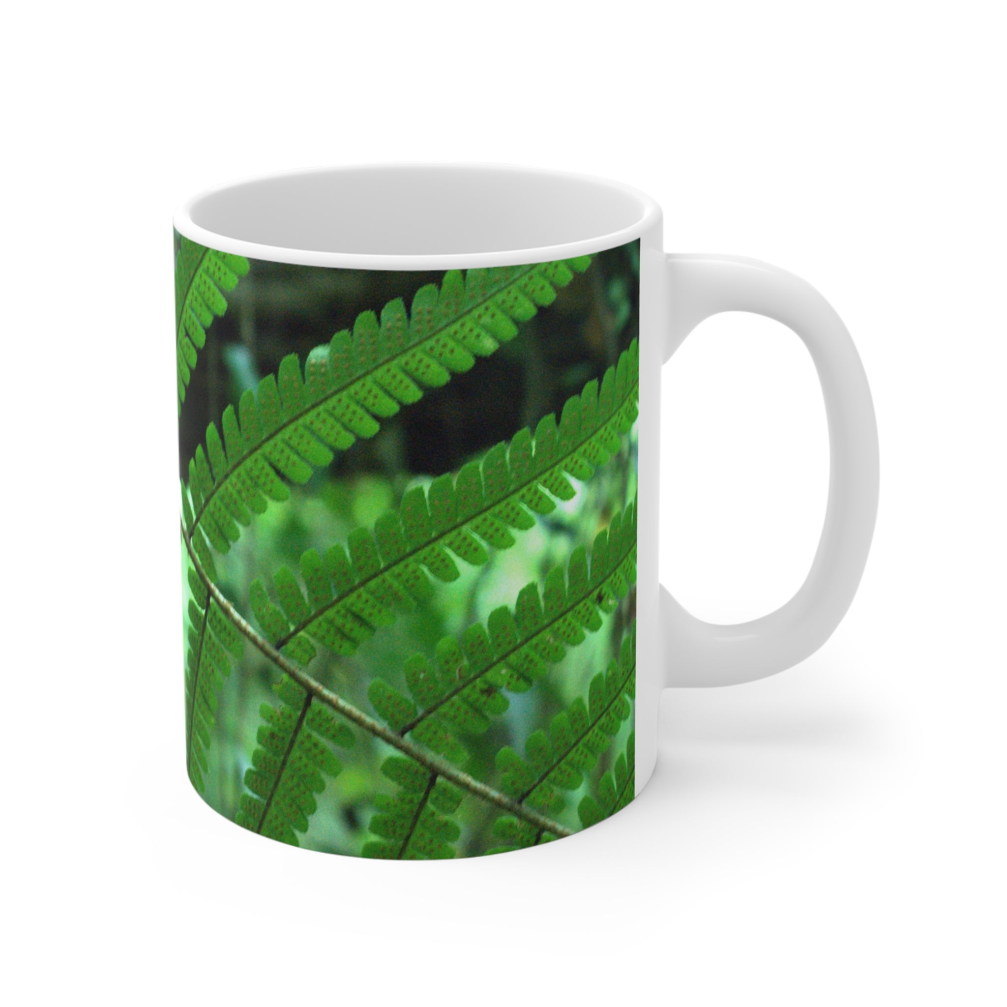 Fern Botanical Green Photo Mug