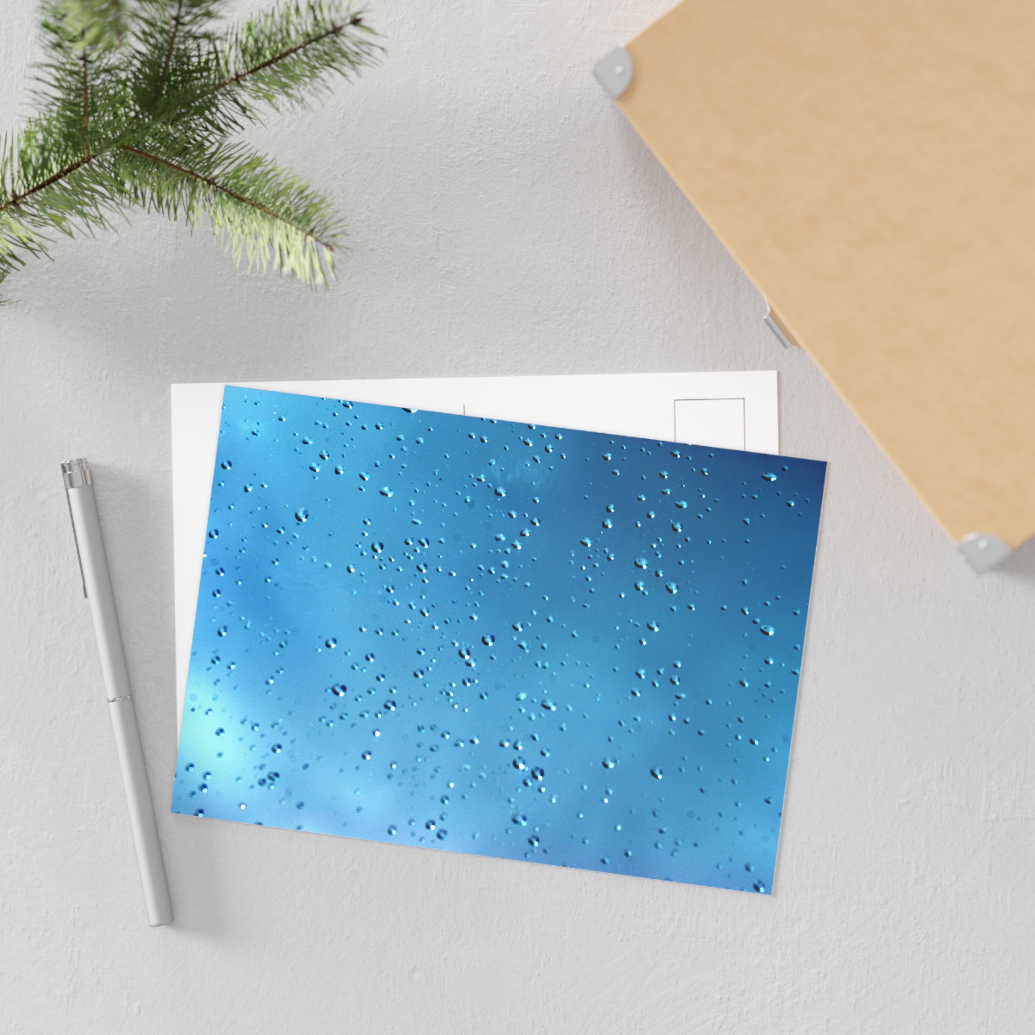 Blue Raindrop Fine Art Post Card