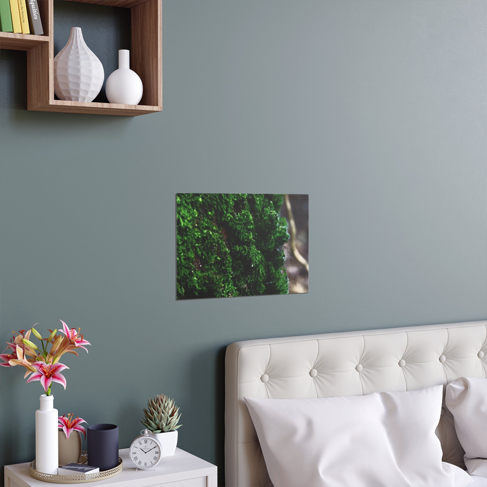 Moss close-up nature photography silk poster — Nature Noticed