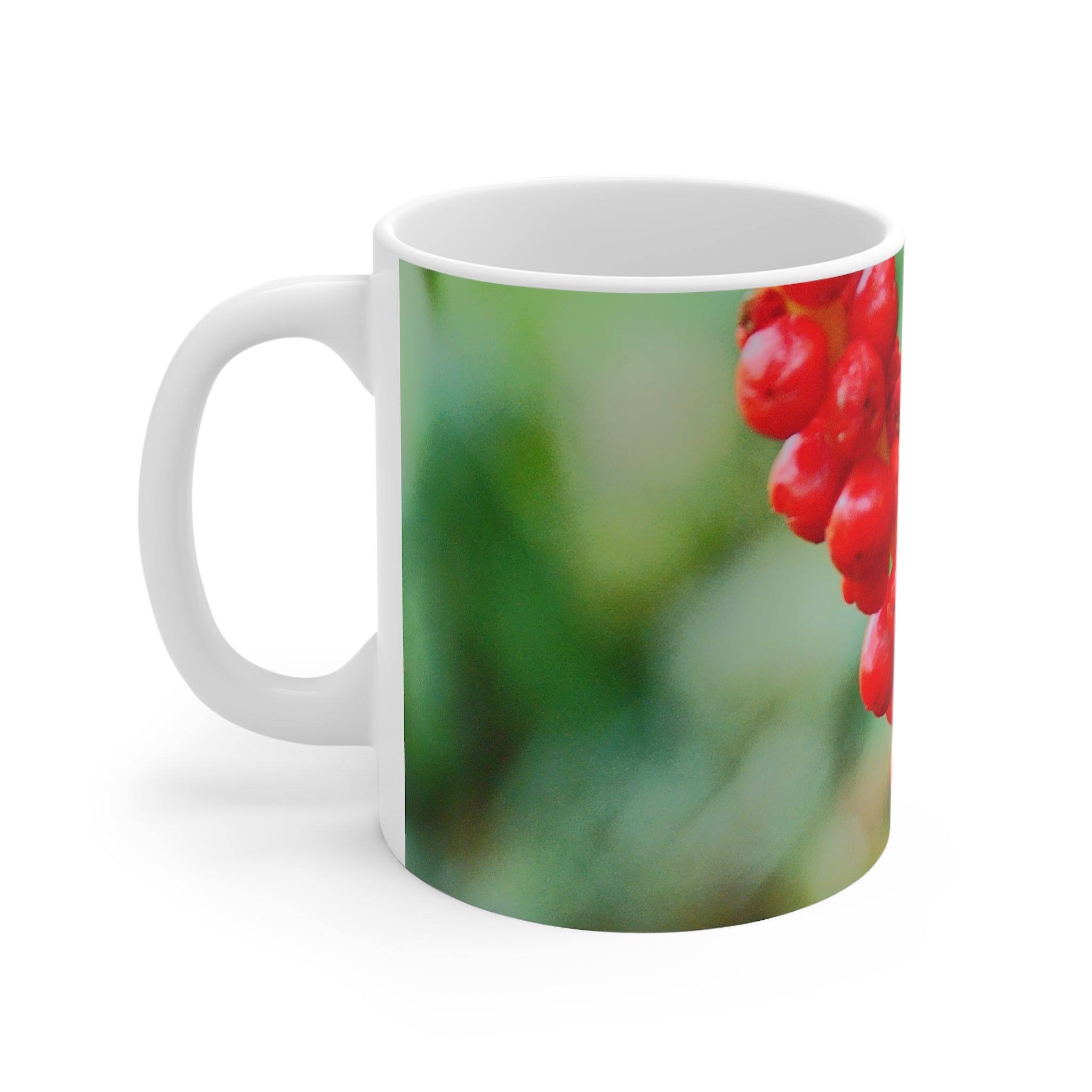 Red Berry Botanical Photo Mug