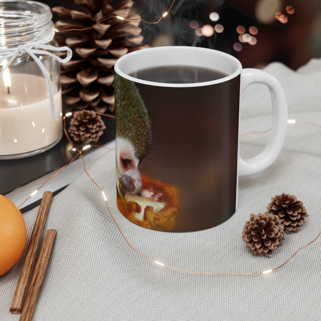 Squirrel Monkey Close-Up Photo Mug