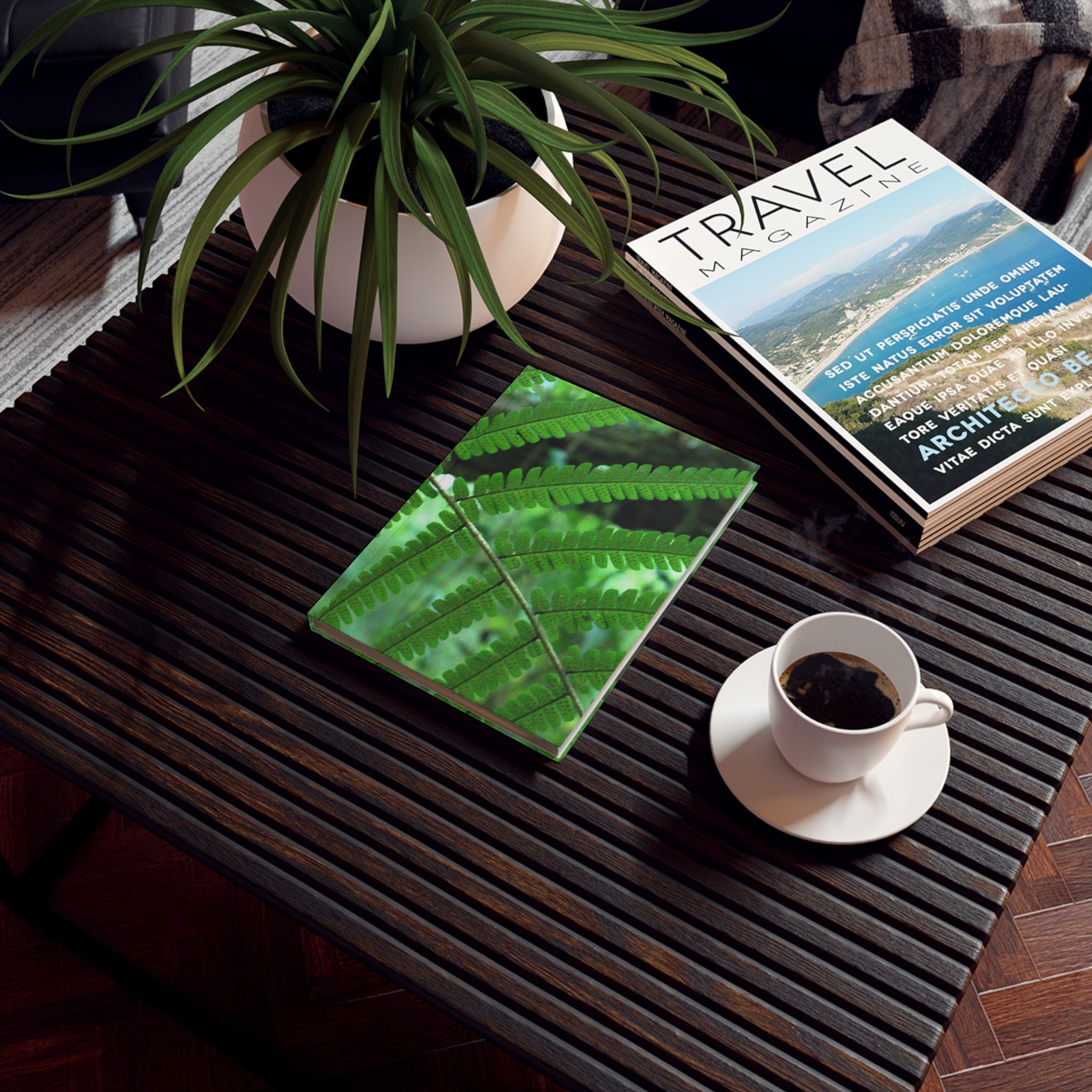 Green Fern Hardback Journal — Original Botanical Photography