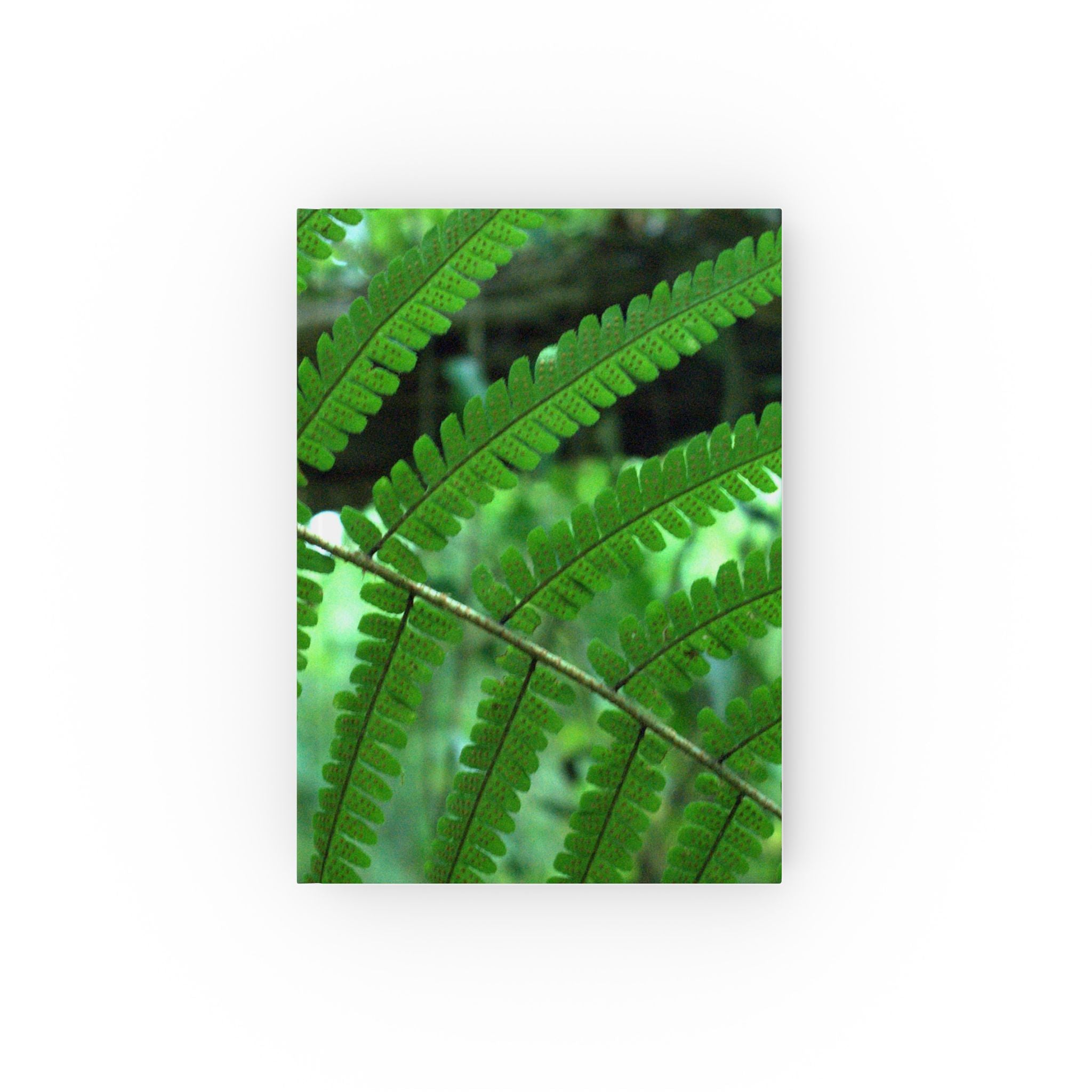 Green fern hardback journal featuring original botanical photography