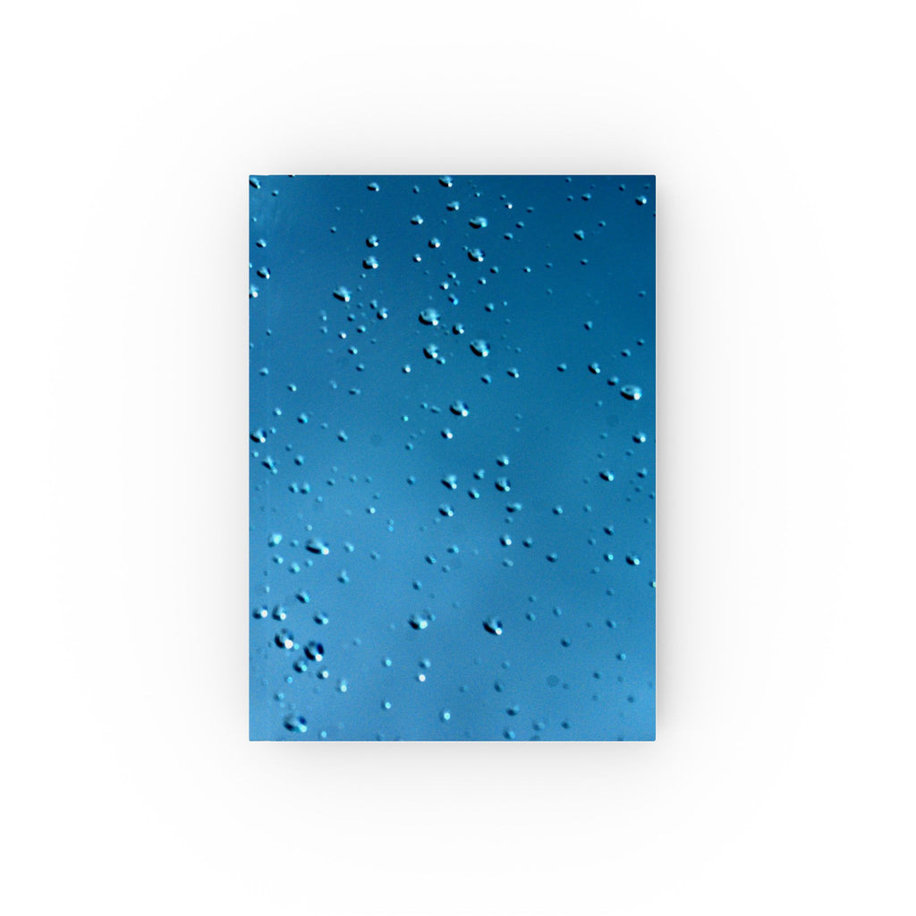 Blue Raindrops hardback journal featuring original nature photography