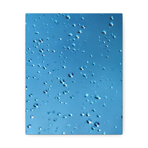 Blue Raindrops original nature photography stretched canvas