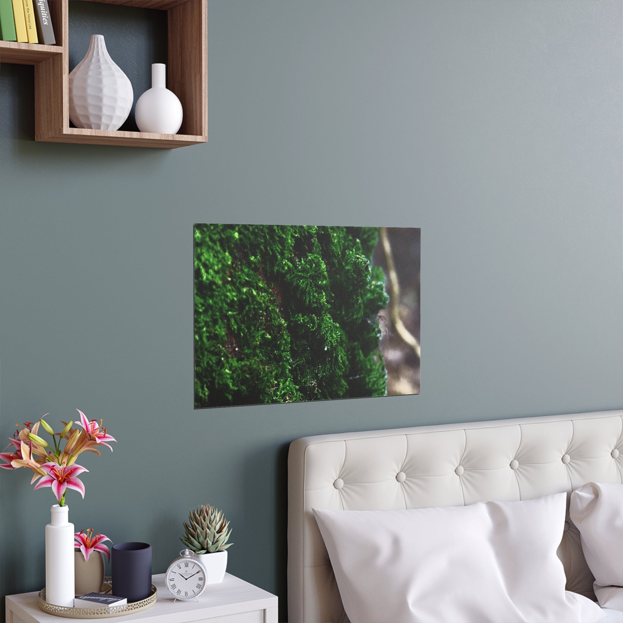 Moss close-up nature photography silk poster — Nature Noticed