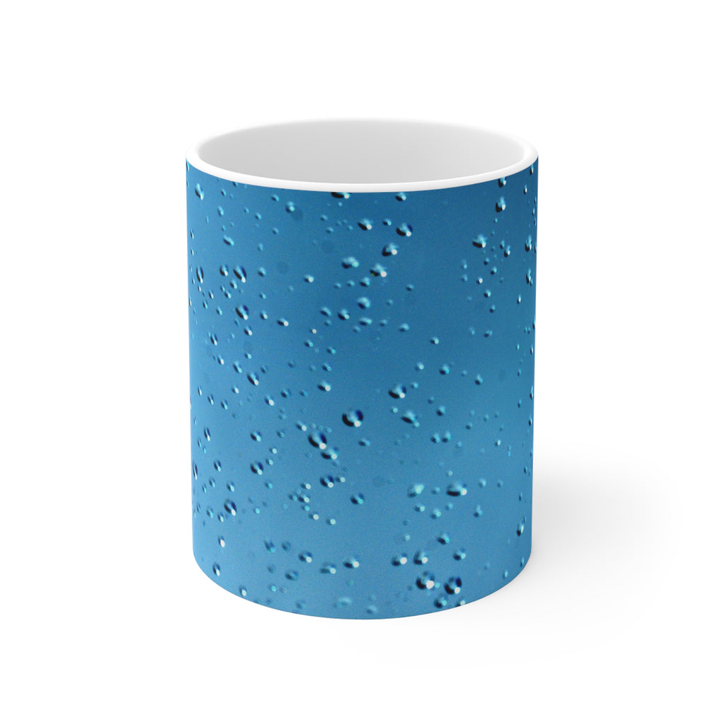 Blue Raindrops mug featuring original nature photography