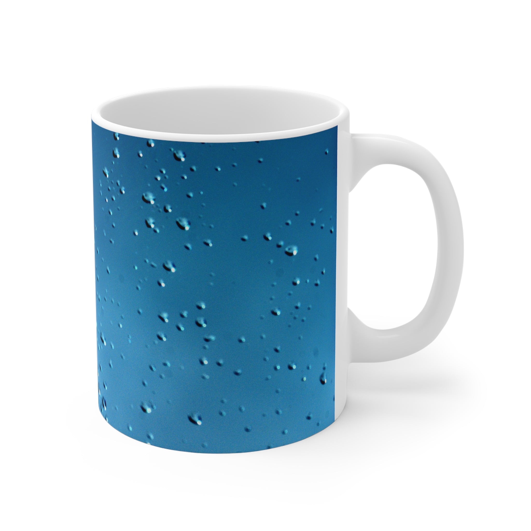 Blue Raindrops 11oz Mug — Original Nature Photography