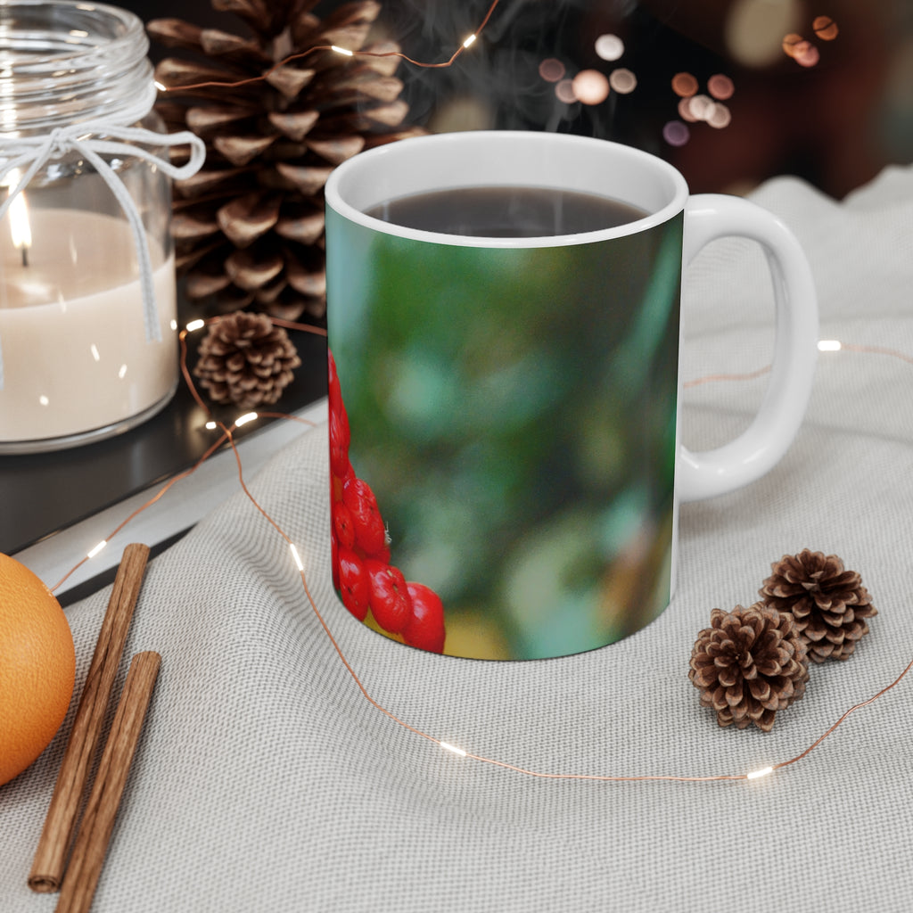 Red Berry Botanical Photo Mug