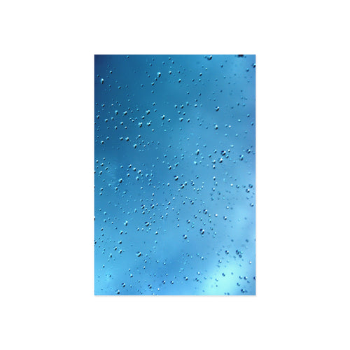 Alternate view of Blue Raindrops Fine Art Postcard