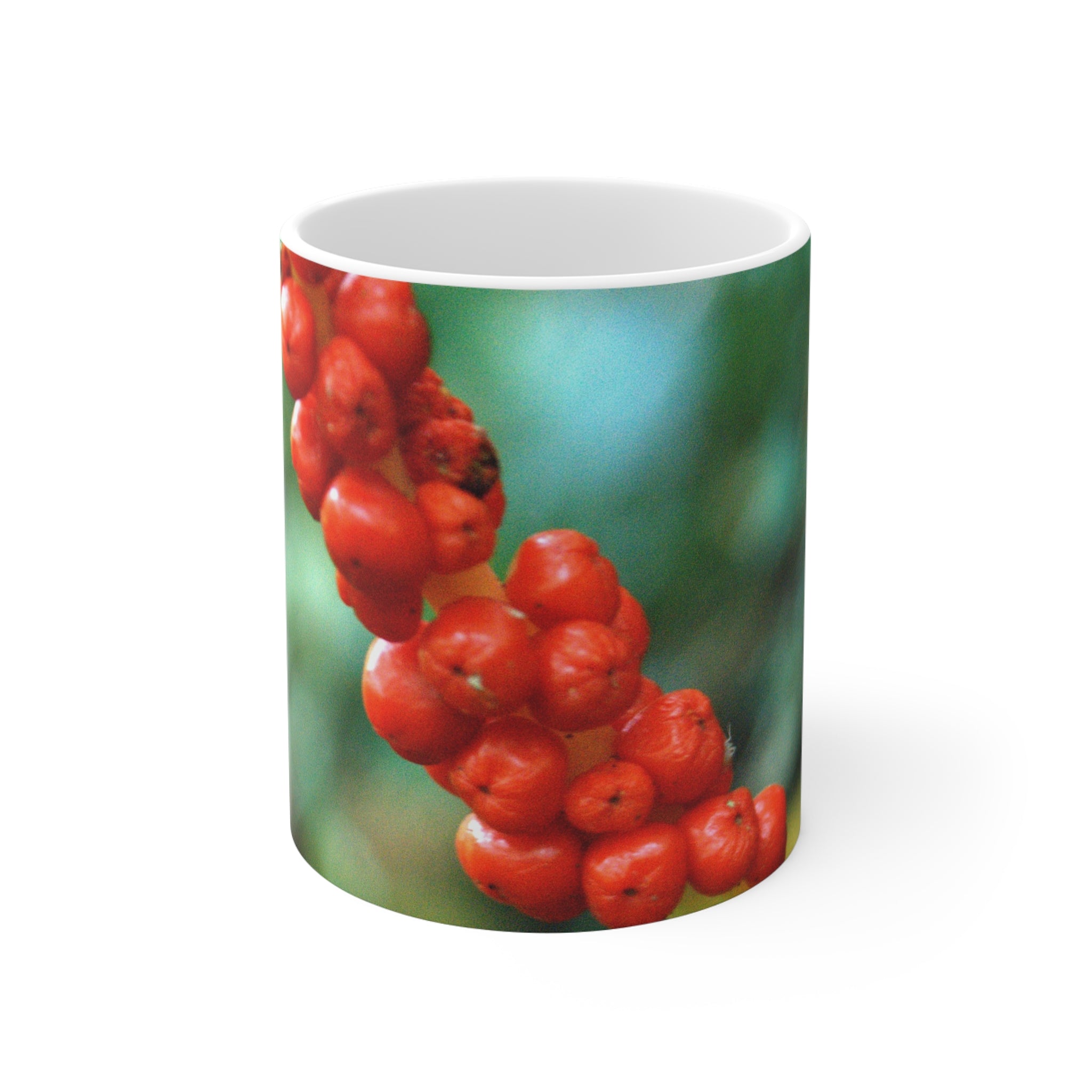 Scarlet woodland berries mug featuring original nature photography