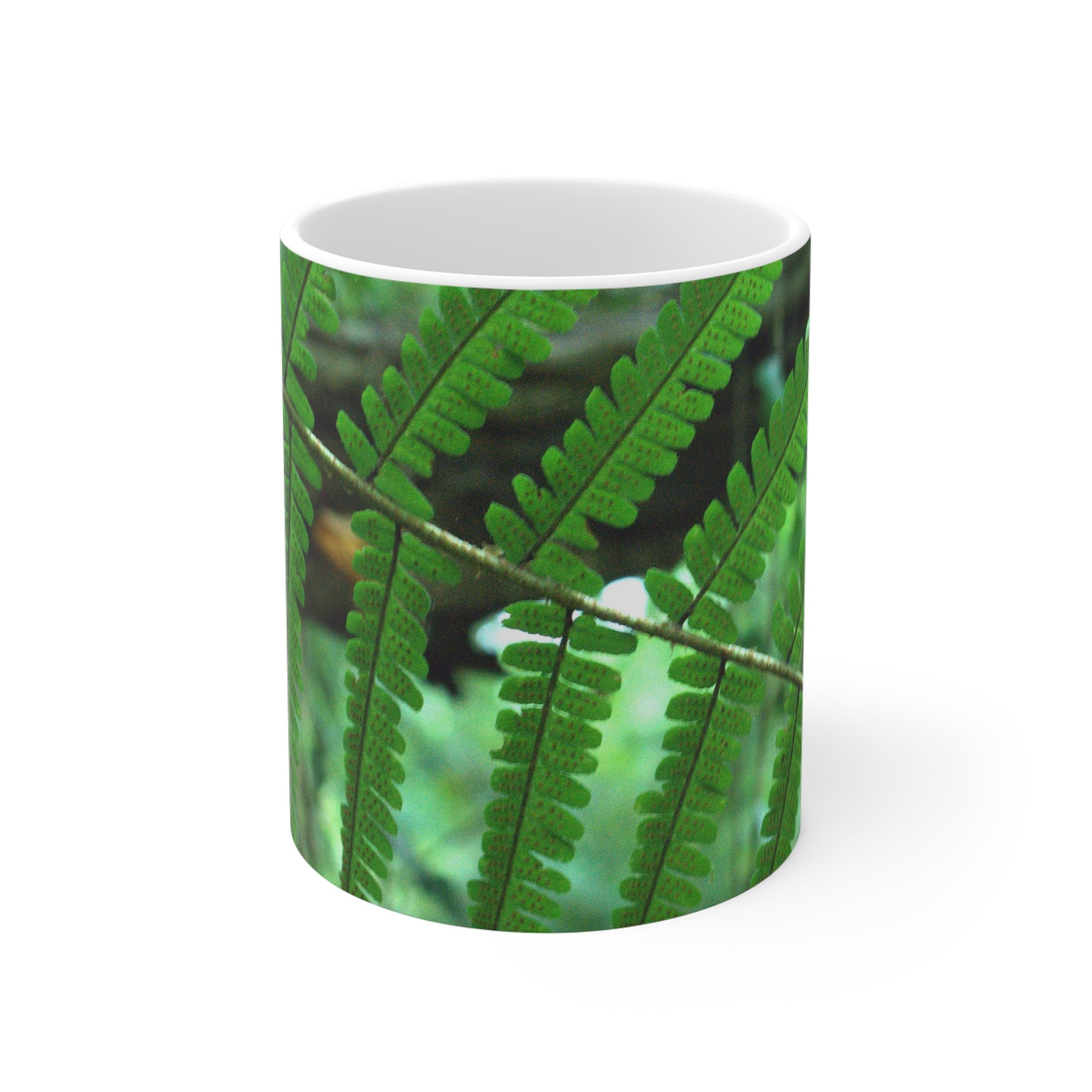 Fern Botanical Green Photo Mug