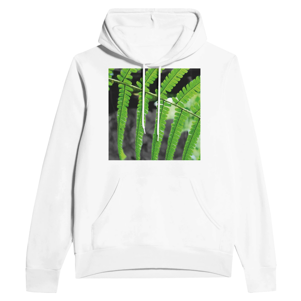 Forest Fern limited-run unisex sponge fleece hoodie — front product view