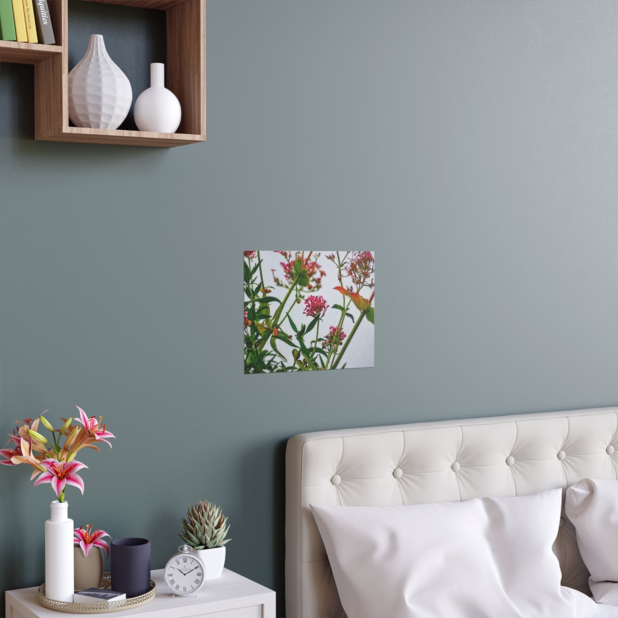 Pink wildflower nature photography silk poster — Nature Noticed