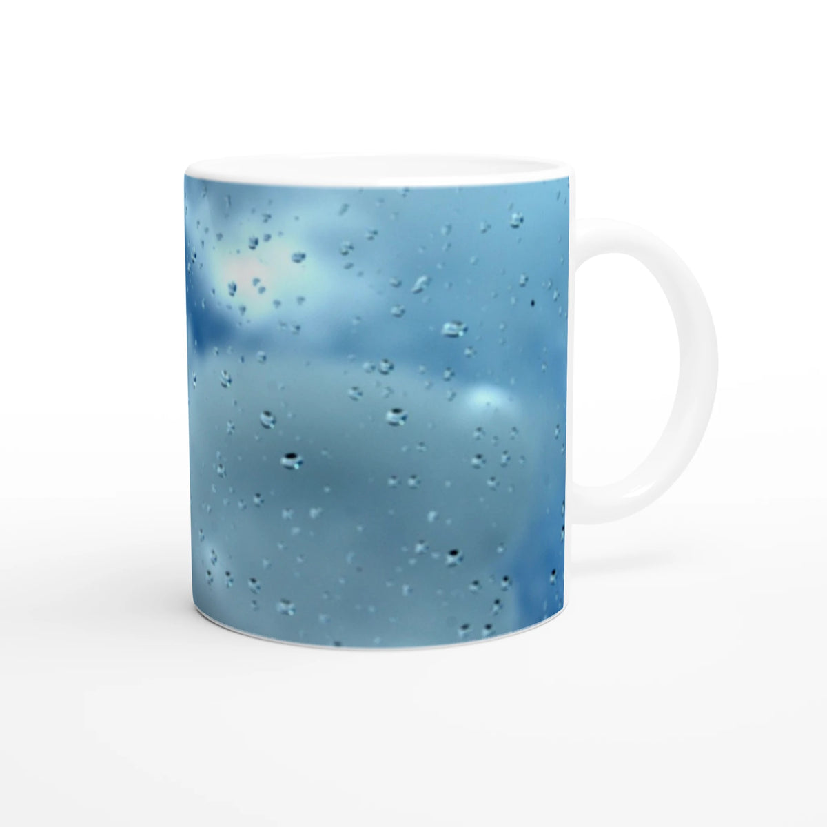 Blue Raindrop nature photography mug — Nature Noticed product mockup