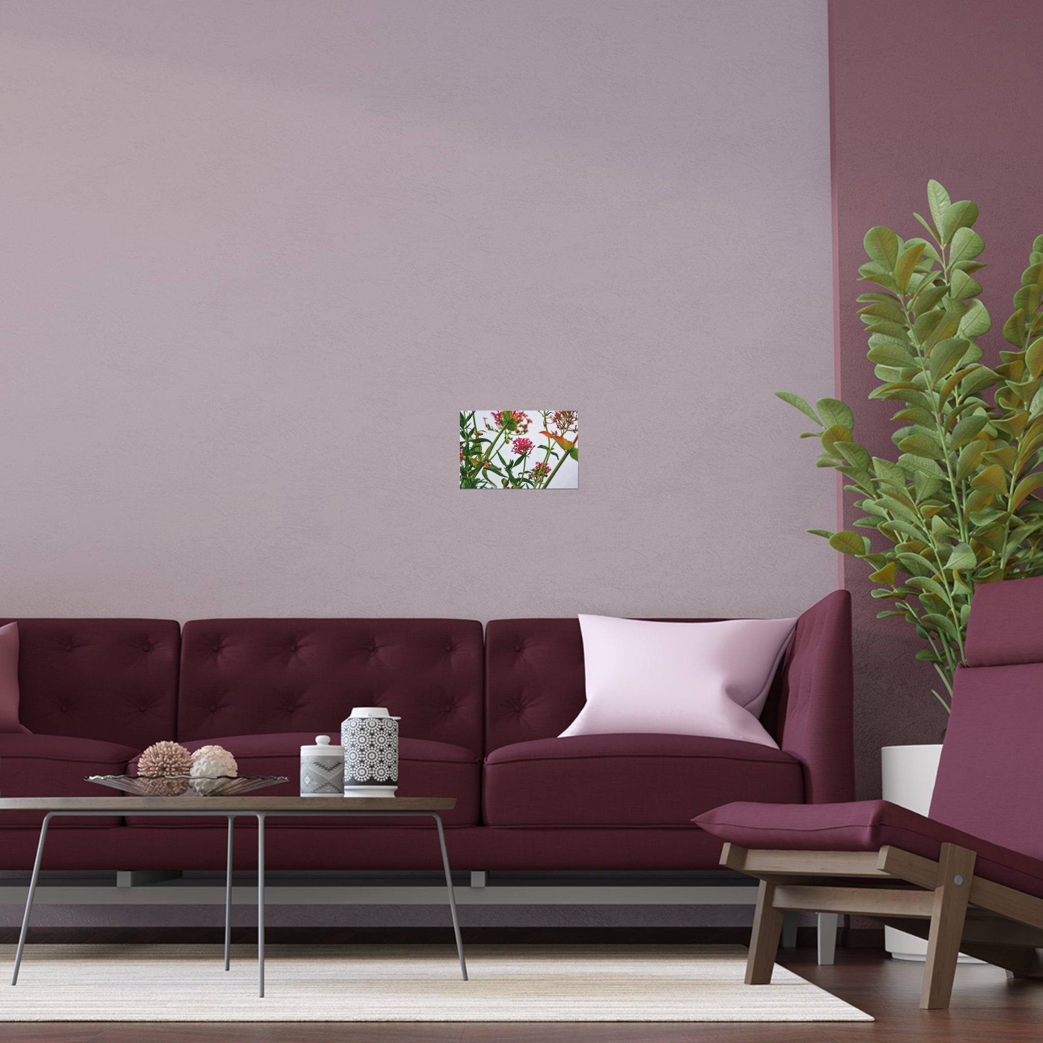 Pink wildflower nature photography silk poster — Nature Noticed