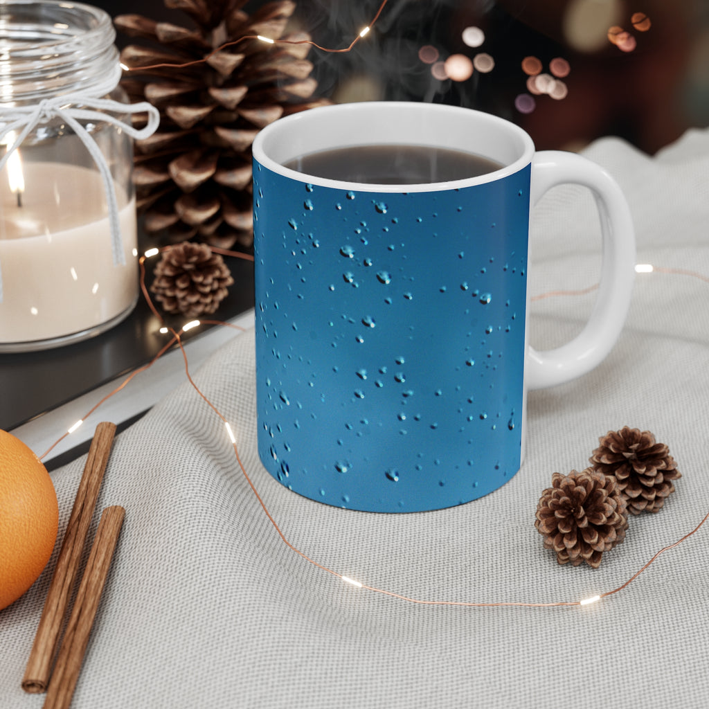 Blue Raindrops 11oz Mug — Original Nature Photography
