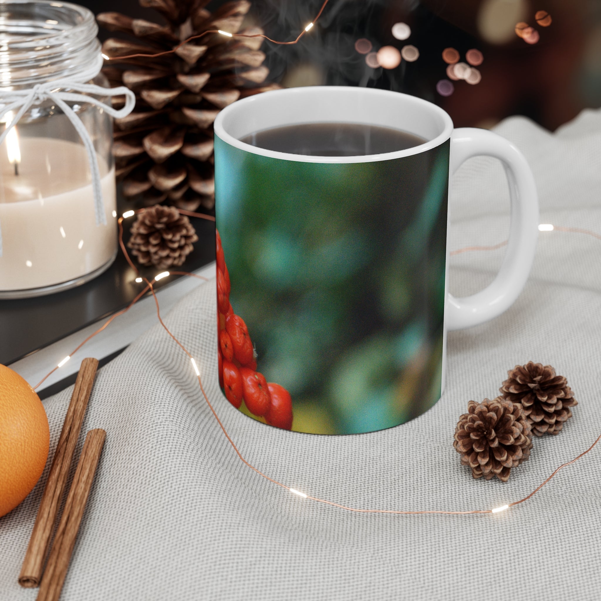 Scarlet Woodland Berries 11oz Mug — Original Nature Photography