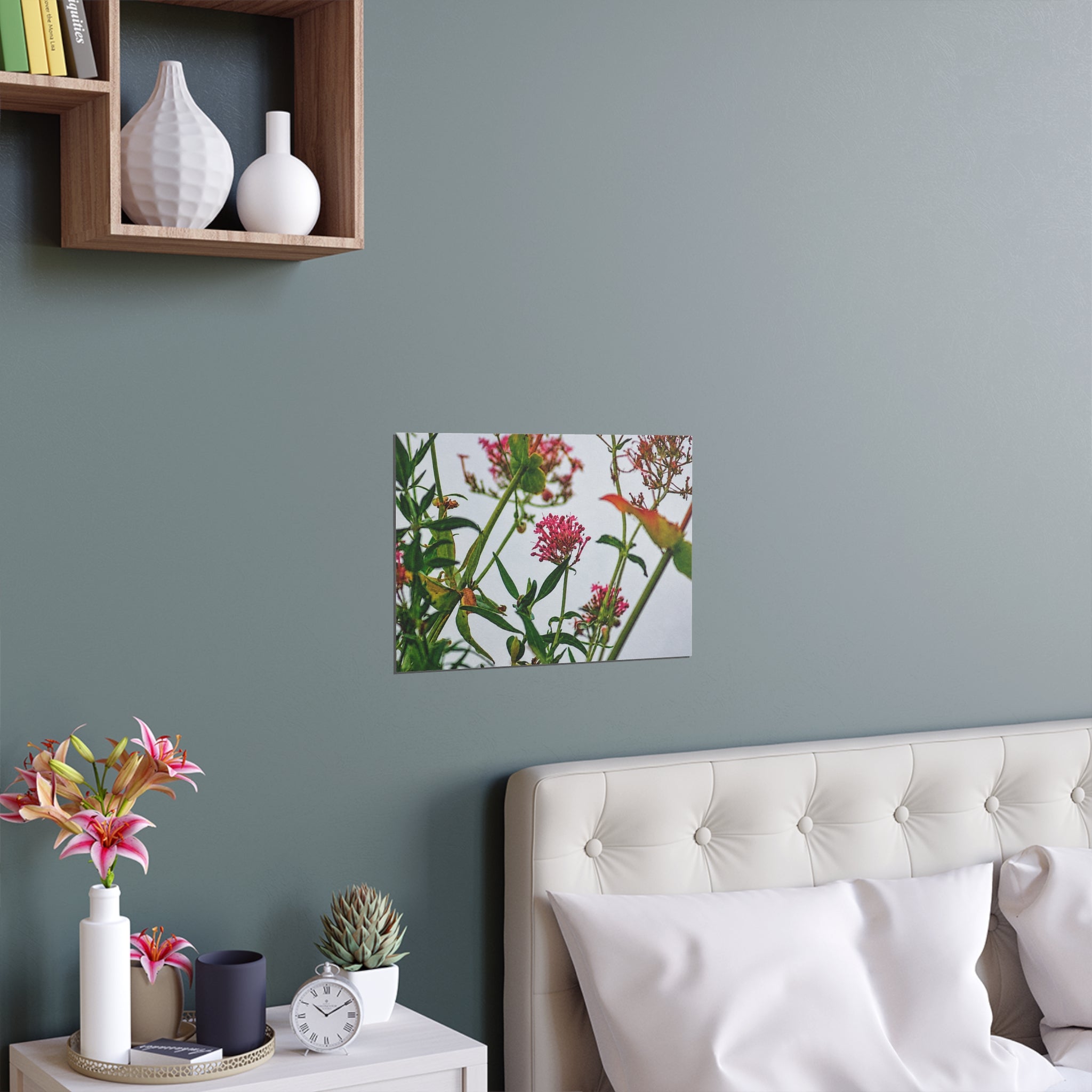 Pink wildflower nature photography silk poster — Nature Noticed