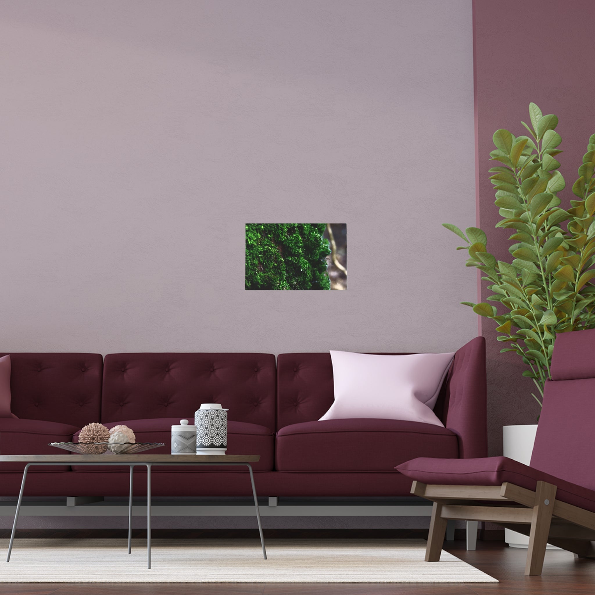 Moss close-up nature photography silk poster — Nature Noticed