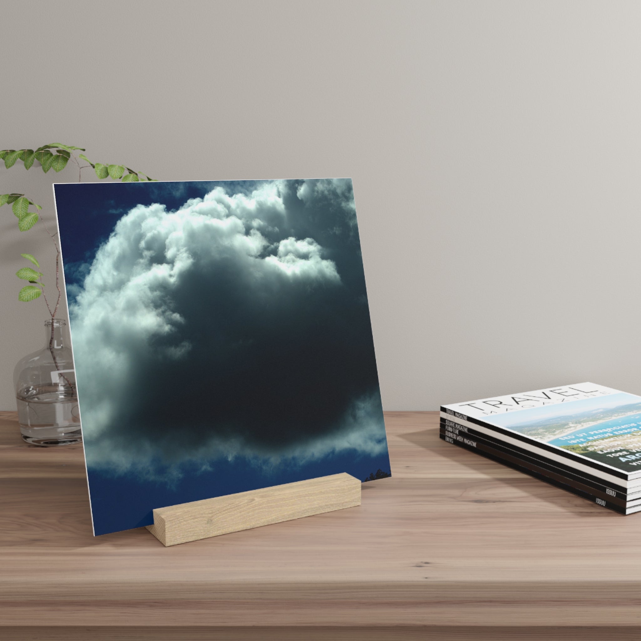 Dramatic Cloudscape Gallery Board with Oak Stand — Original Sky Photography