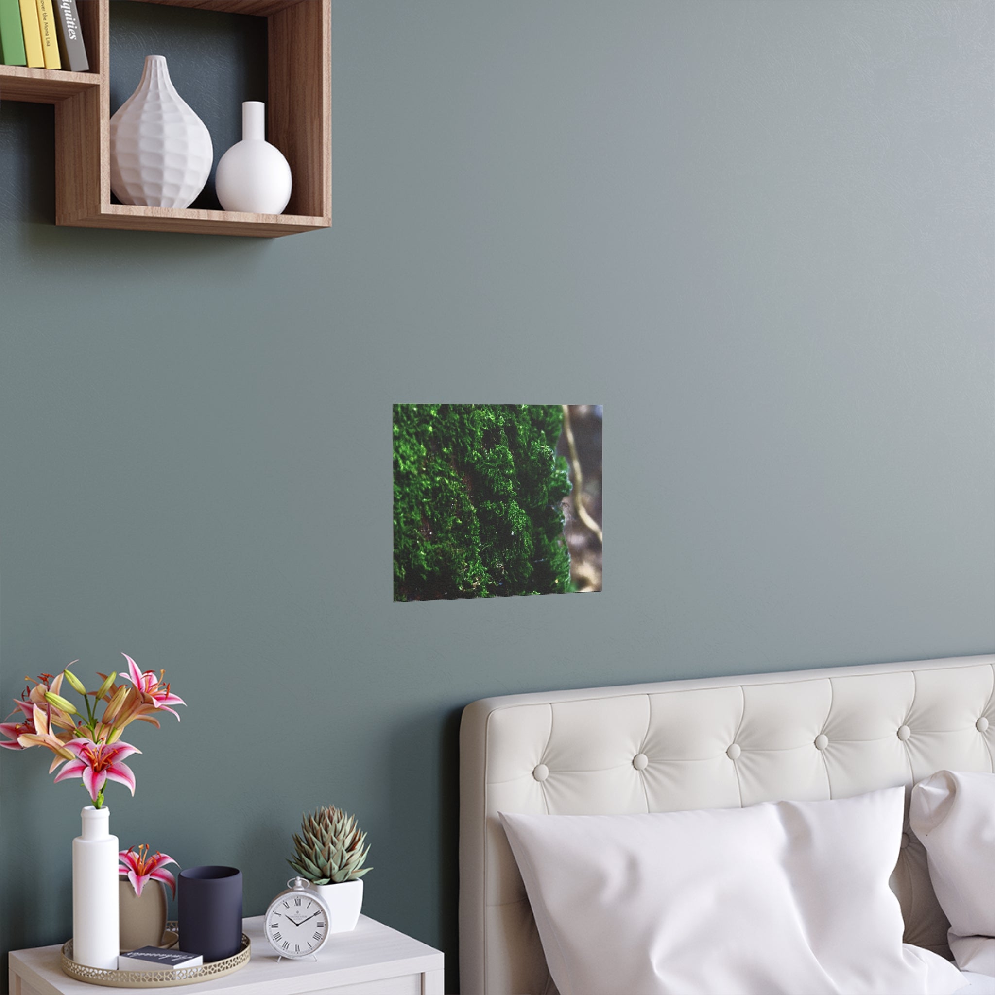 Moss close-up nature photography silk poster — Nature Noticed
