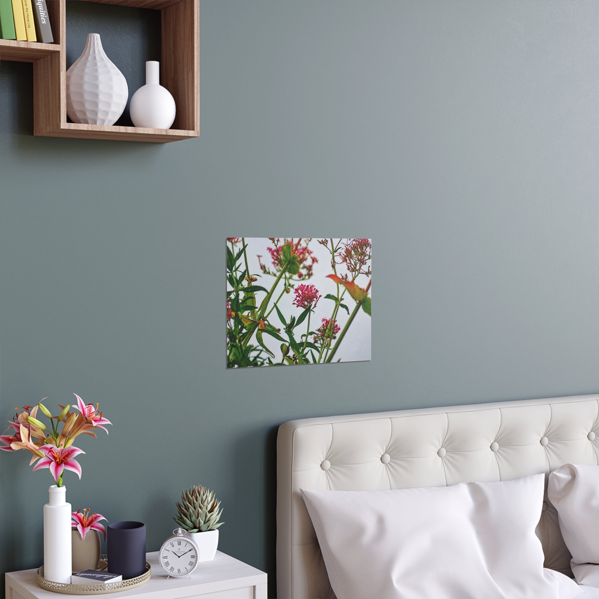 Pink wildflower nature photography silk poster — Nature Noticed
