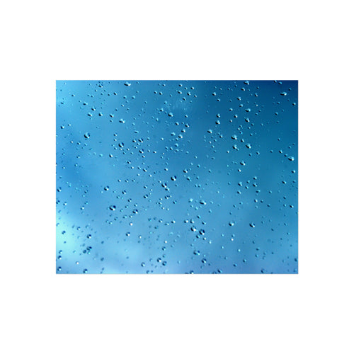 Blue Raindrops abstract rain photography fine art poster