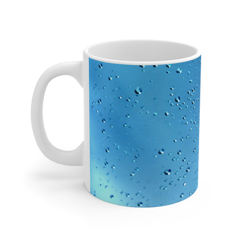 Alternate view of Blue Raindrops 11oz Mug