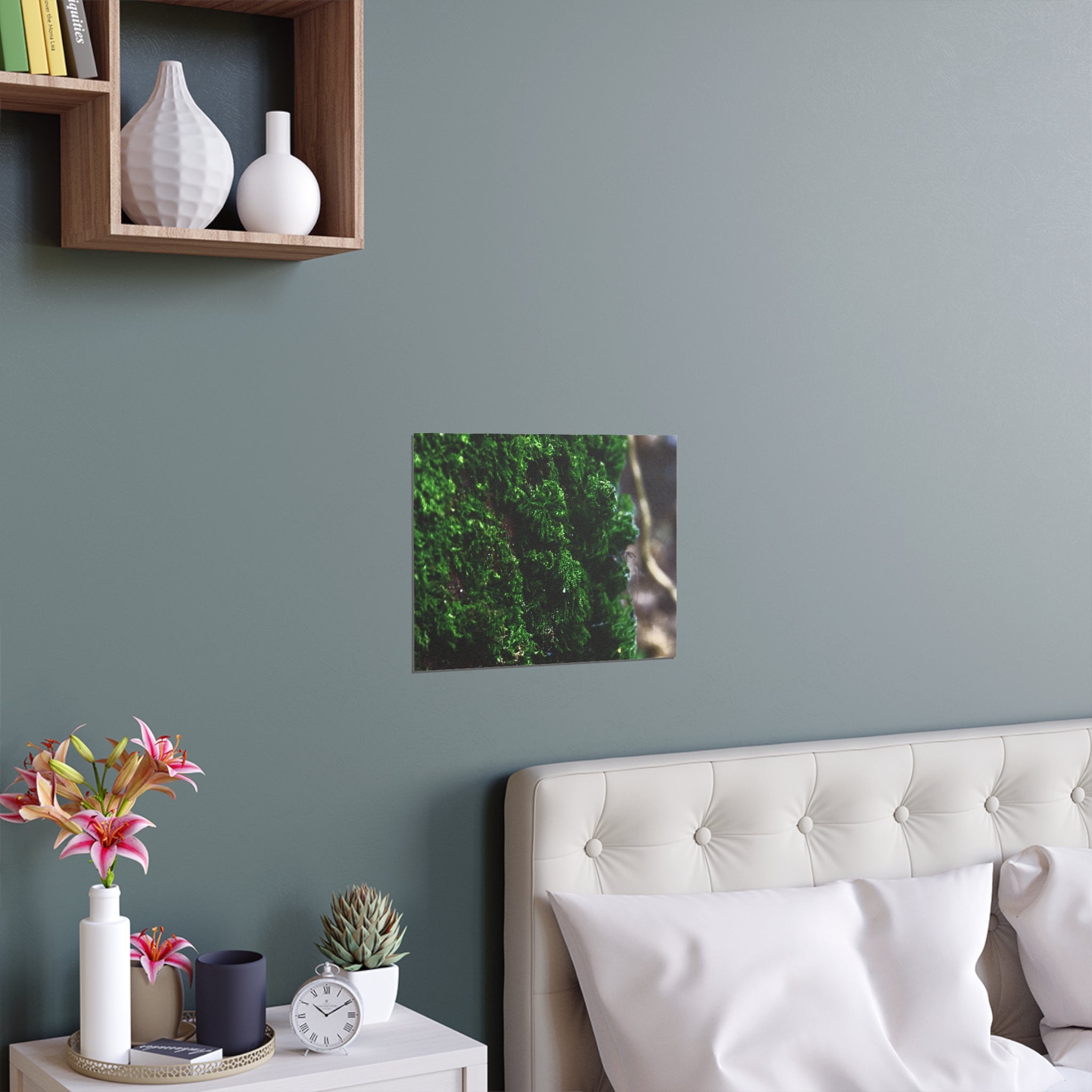 Moss close-up nature photography silk poster — Nature Noticed