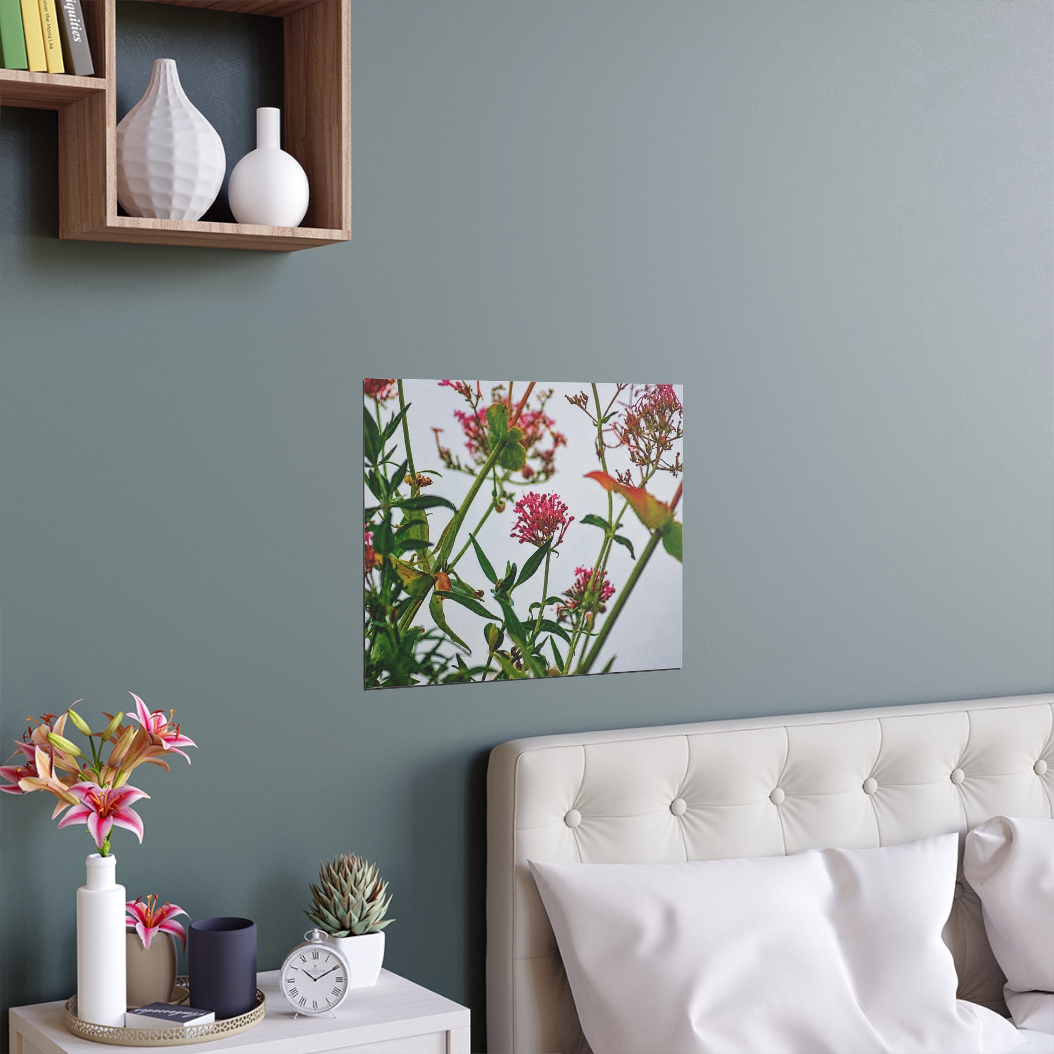 Pink wildflower nature photography silk poster — Nature Noticed