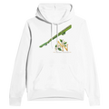Nature Noticed white Bella + Canvas 3719 pullover hoodie with original nature photography artwork