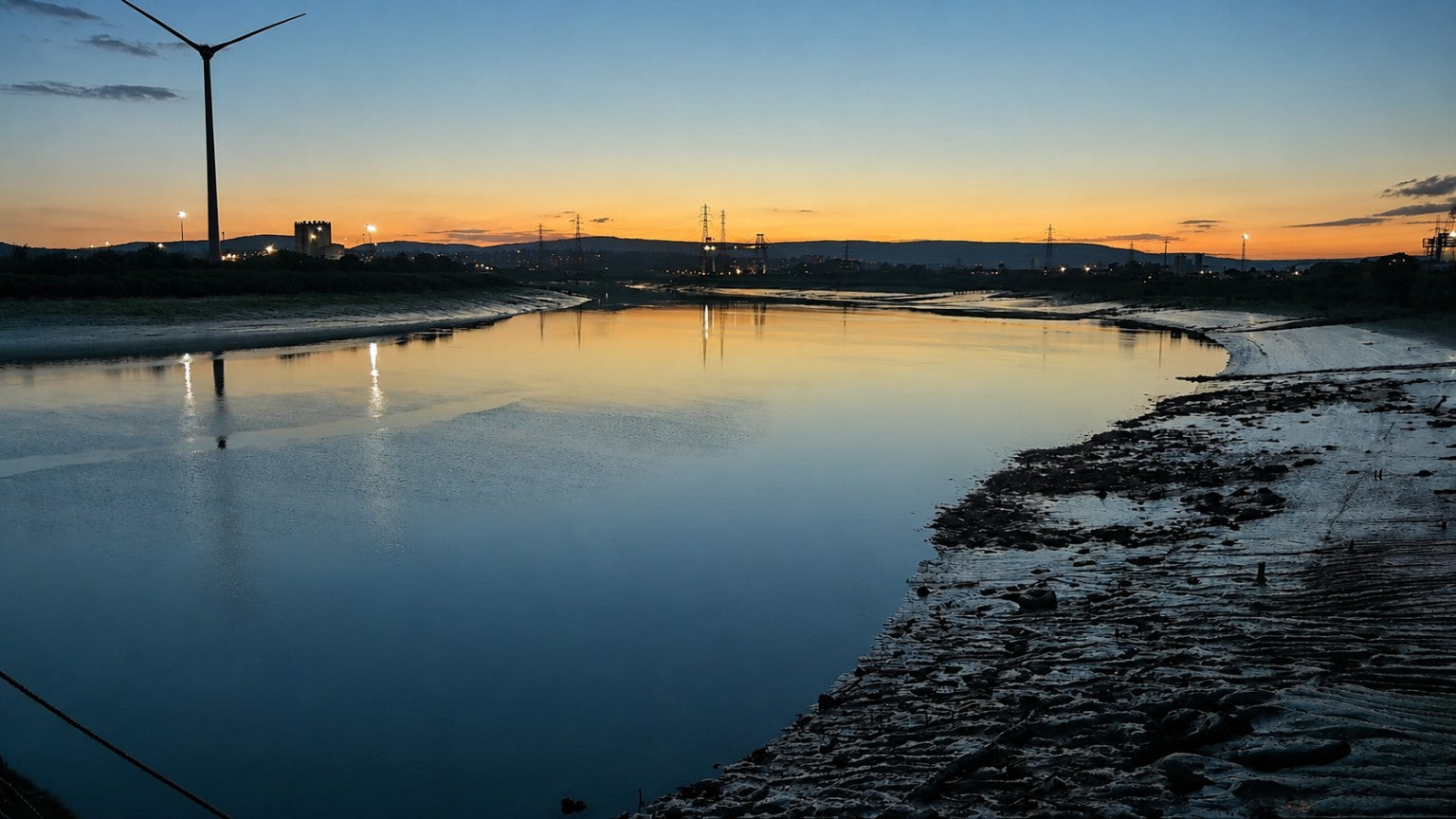 Original Newport Docks, South Wales sunset photograph used on the strict edition of 20 Nature Noticed mug